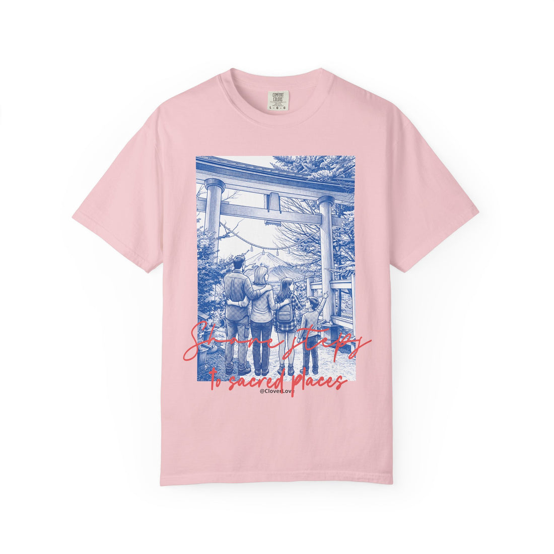 Custom Japan Landmark T-Shirt - Vintage Shrine Adventure Tee, Travel Lover Gift