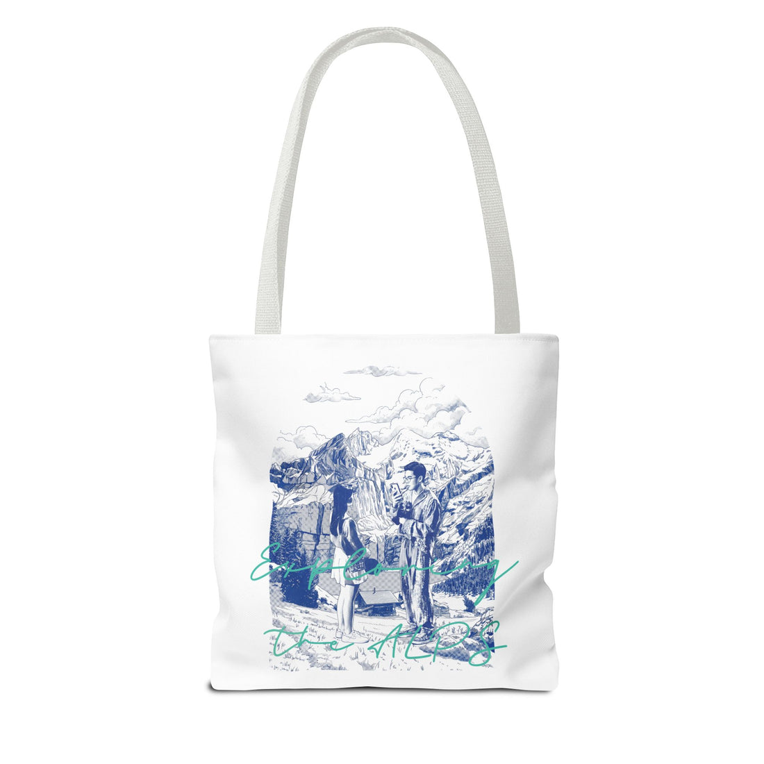 Travel Adventure Tote Bag | Vintage Mountain Explorer Canvas Bag