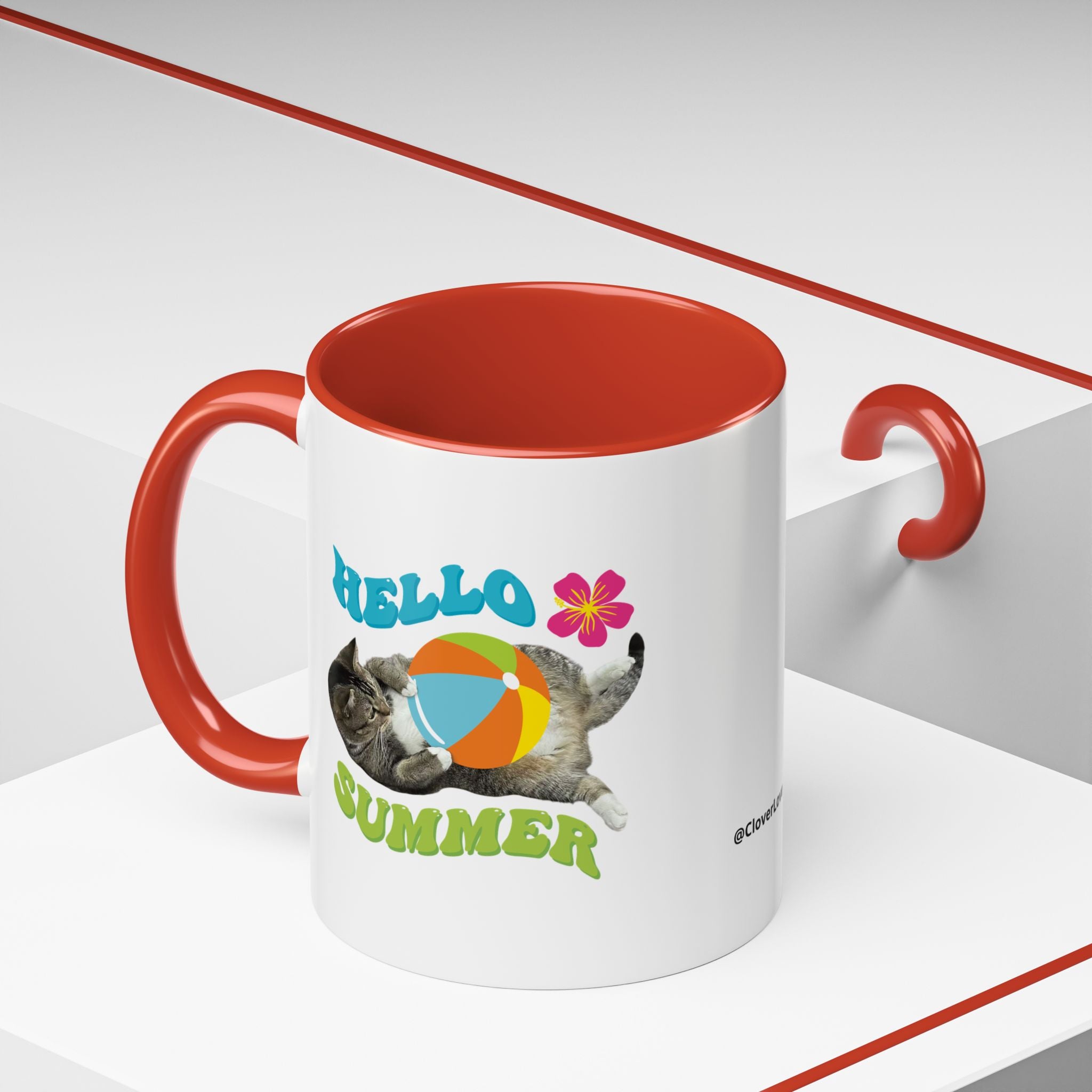 Retro Custom Cat Mug | Personalized Pet Photo Coffee Cup With Custom Text