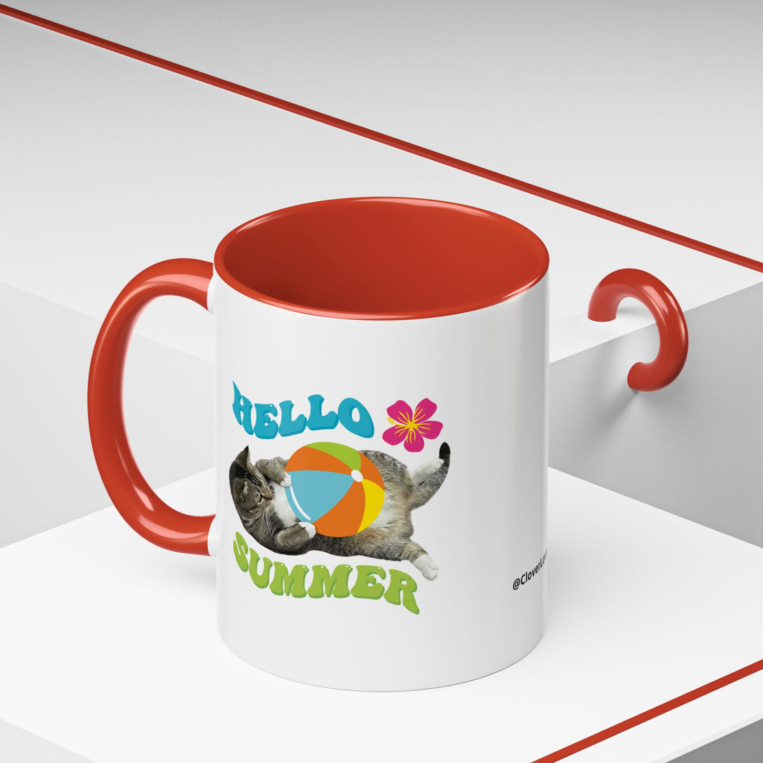 Retro Custom Cat Mug | Personalized Pet Photo Coffee Cup With Custom Text
