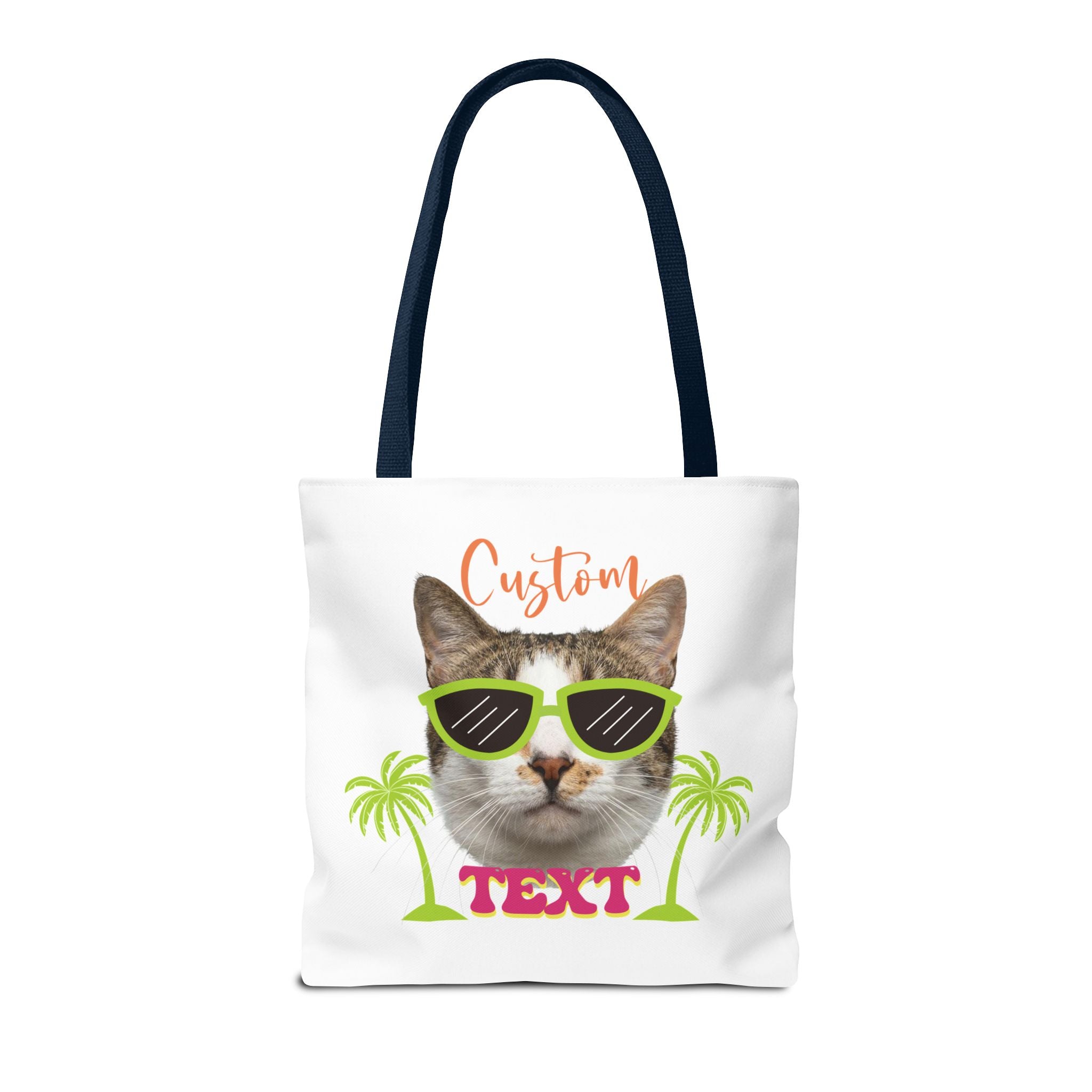 Custom Cat Tote Bag | Personalized Pet Photo Summer Bag