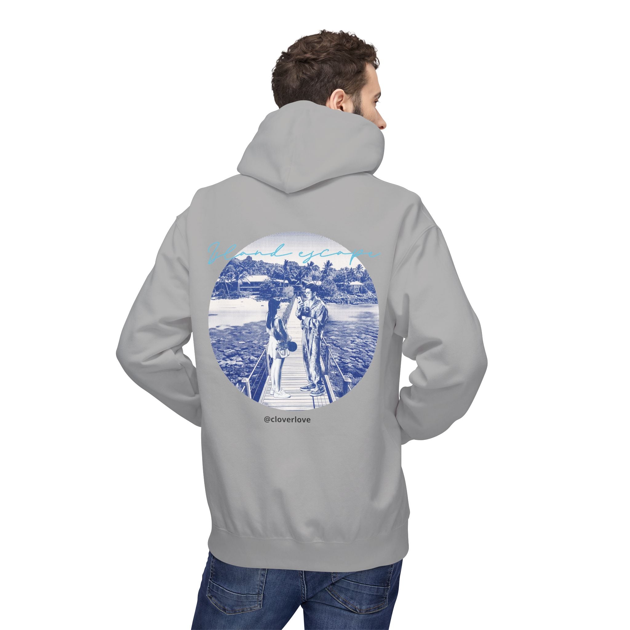 Kapuzenpulli für den Tropenurlaub | Romantisches Strandreise-Grafik-Sweatshirt