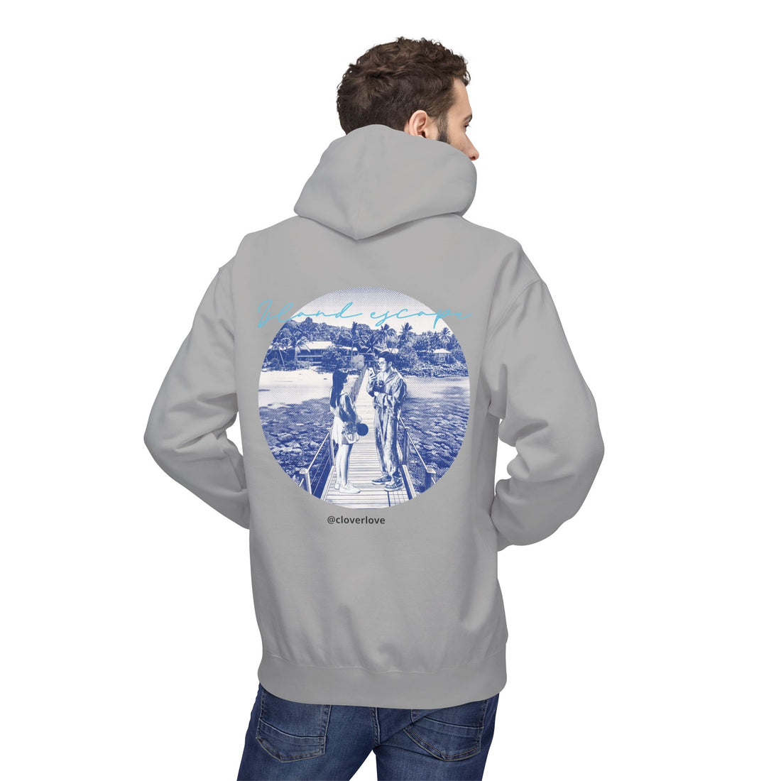 Kapuzenpulli für den Tropenurlaub | Romantisches Strandreise-Grafik-Sweatshirt