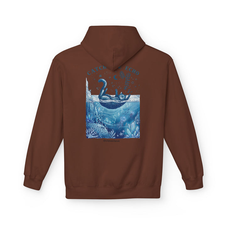 Katzen-Ozean-Abenteuer-Kapuzenpullover | Vintage Unterwasser-Grafik-Sweatshirt