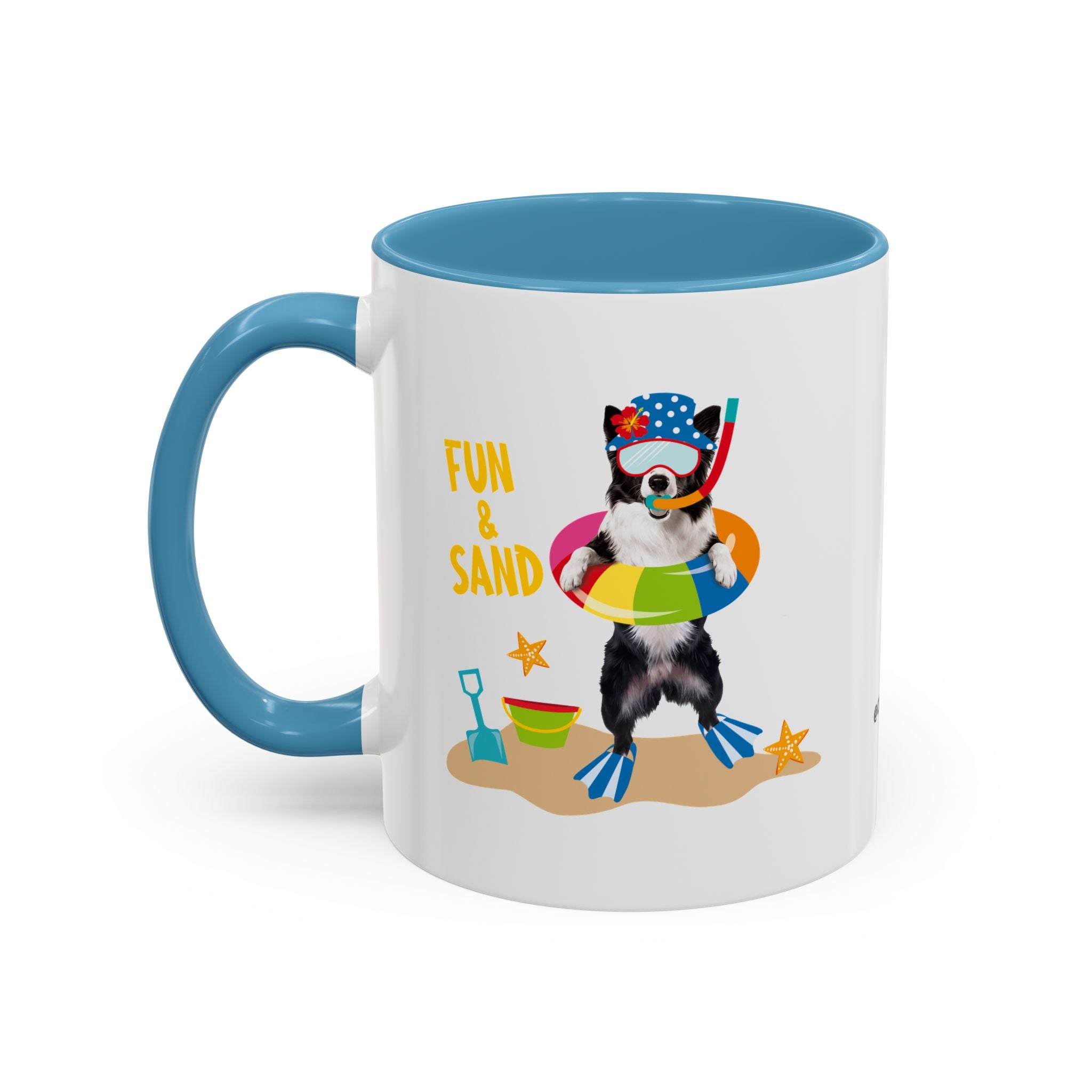 Summer Diving Dog Mug | Personalized Dog Photo Coffee Cup With Custom Text