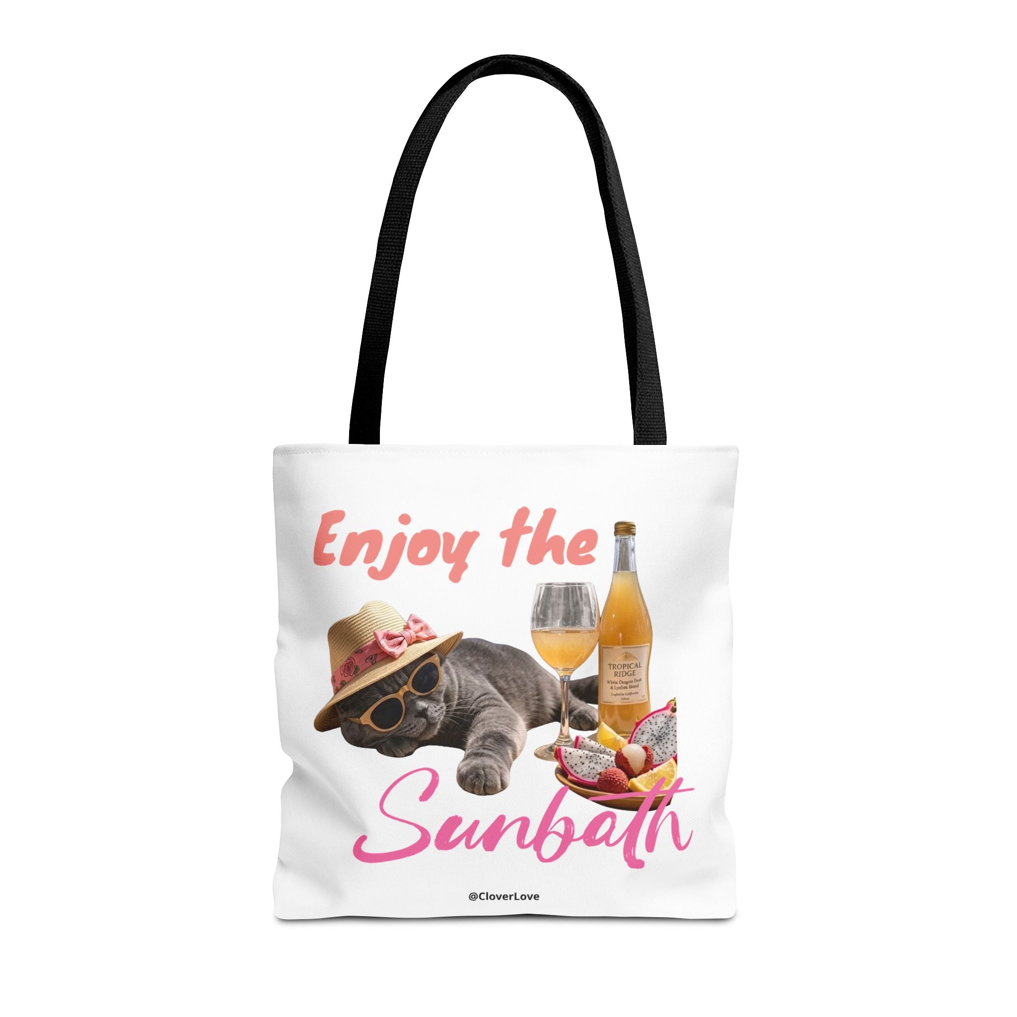 Summer Cat Tote Bag | Personalized Cat Photo Canvas Bag