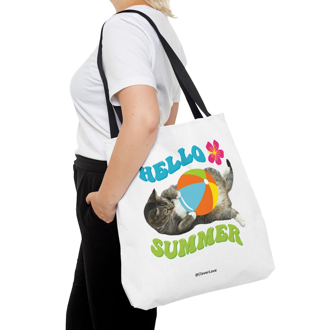 Custom Cat Tote Bag | Personalized Pet Photo Canvas Bag