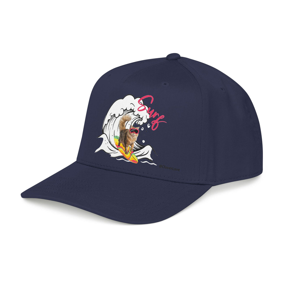 Cat Surf Adventure Hat – Cute Ocean Animal Hat, Beach Lover Gift for Cat Owners