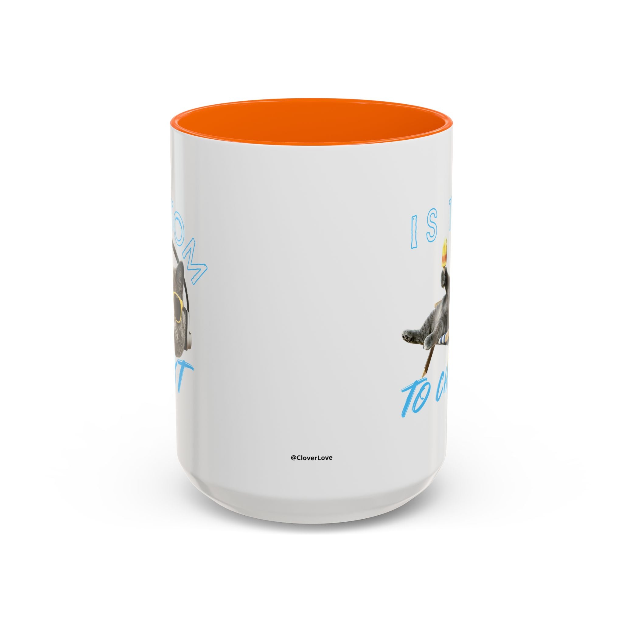 Chill Cat Sommerbecher | Personalisierte Katzenfoto-Kaffeetasse mit individuellem Text