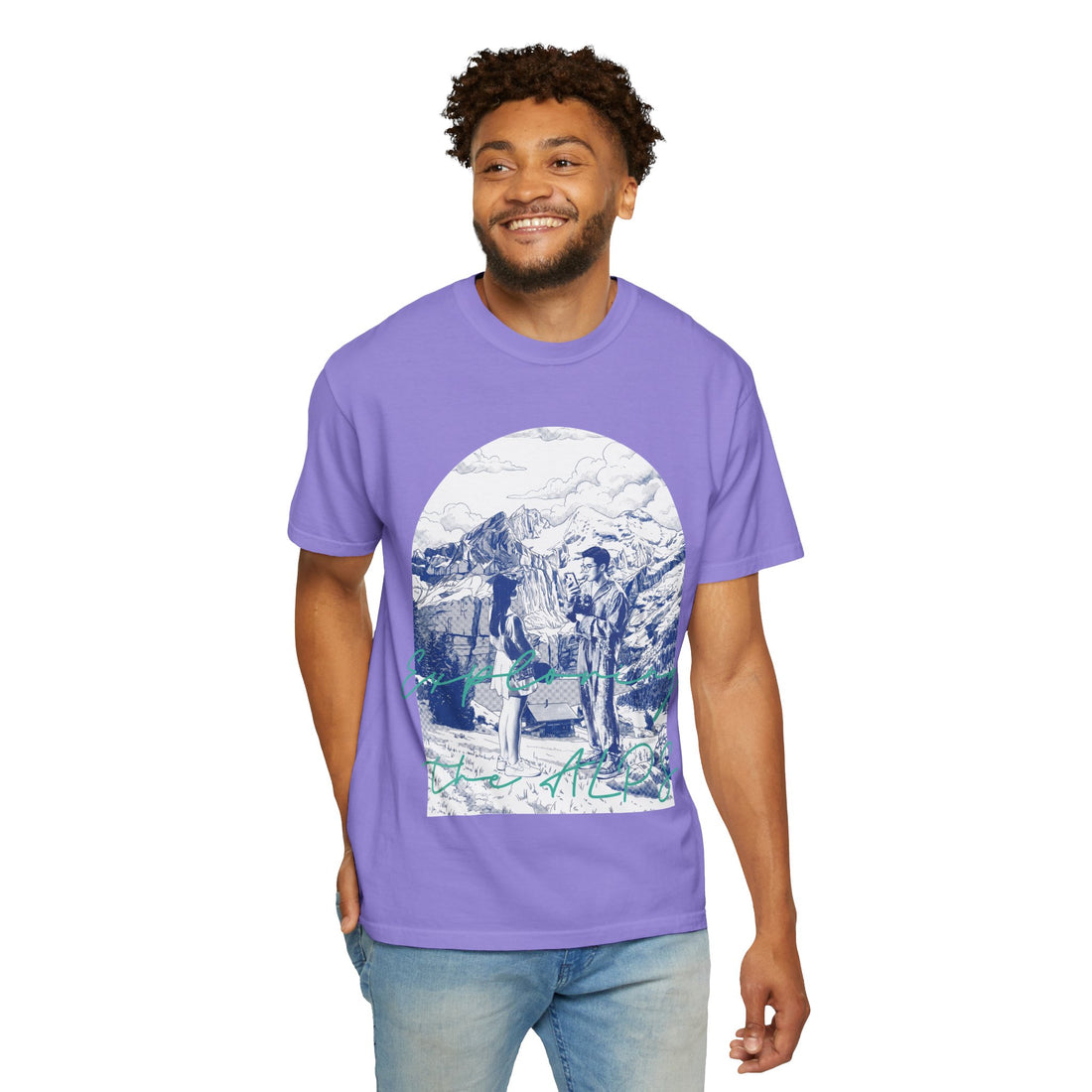 Custom Travel Landmark T-Shirt - Vintage Mountain Adventure Tee, Unique Travel Gift