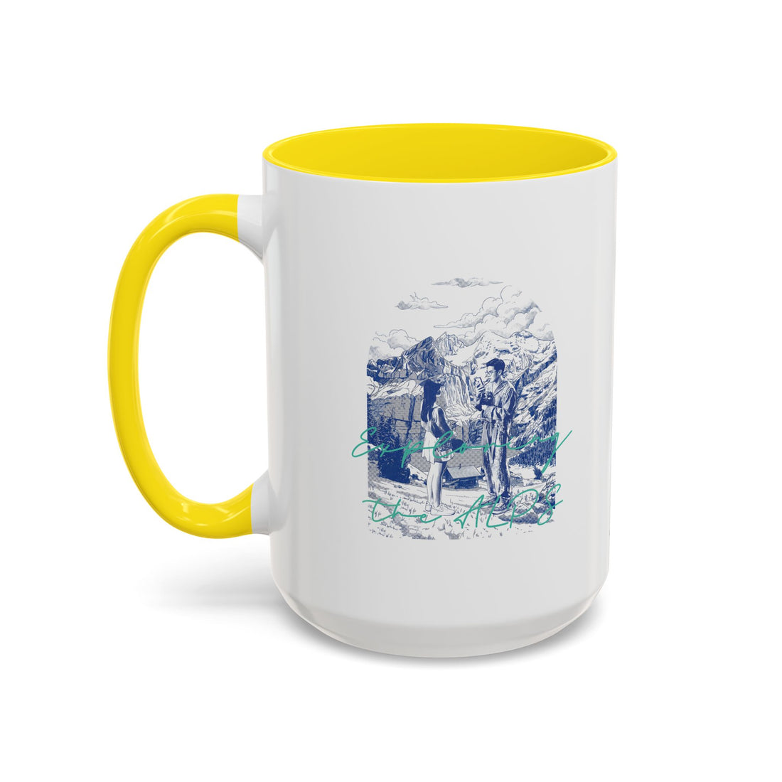 Explore The Alps Travel Mug - Mountain Adventure Coffee Cup