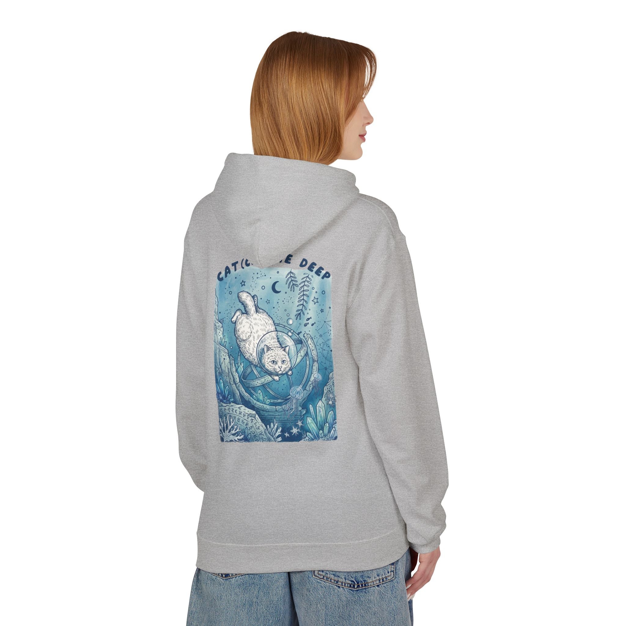Cat Deep Sea Adventure Hoodie | Vintage Ocean Explorer Graphic Sweatshirt