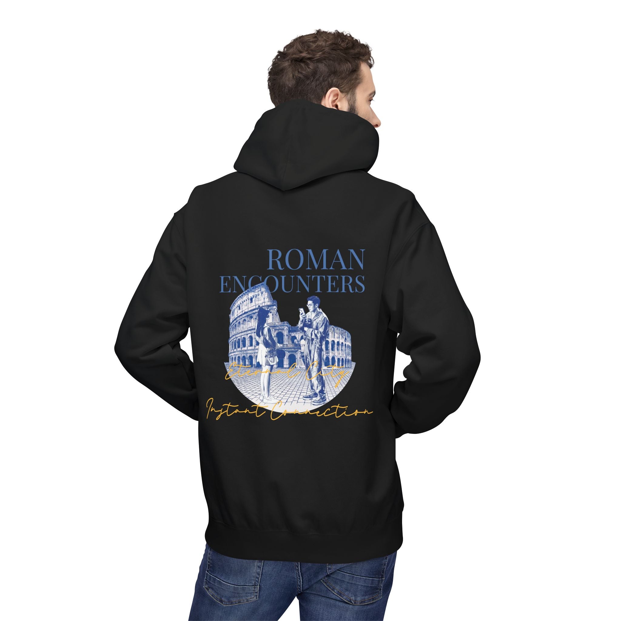 Roman Encounters Hoodie | Colosseum Travel Landmark Sweatshirt