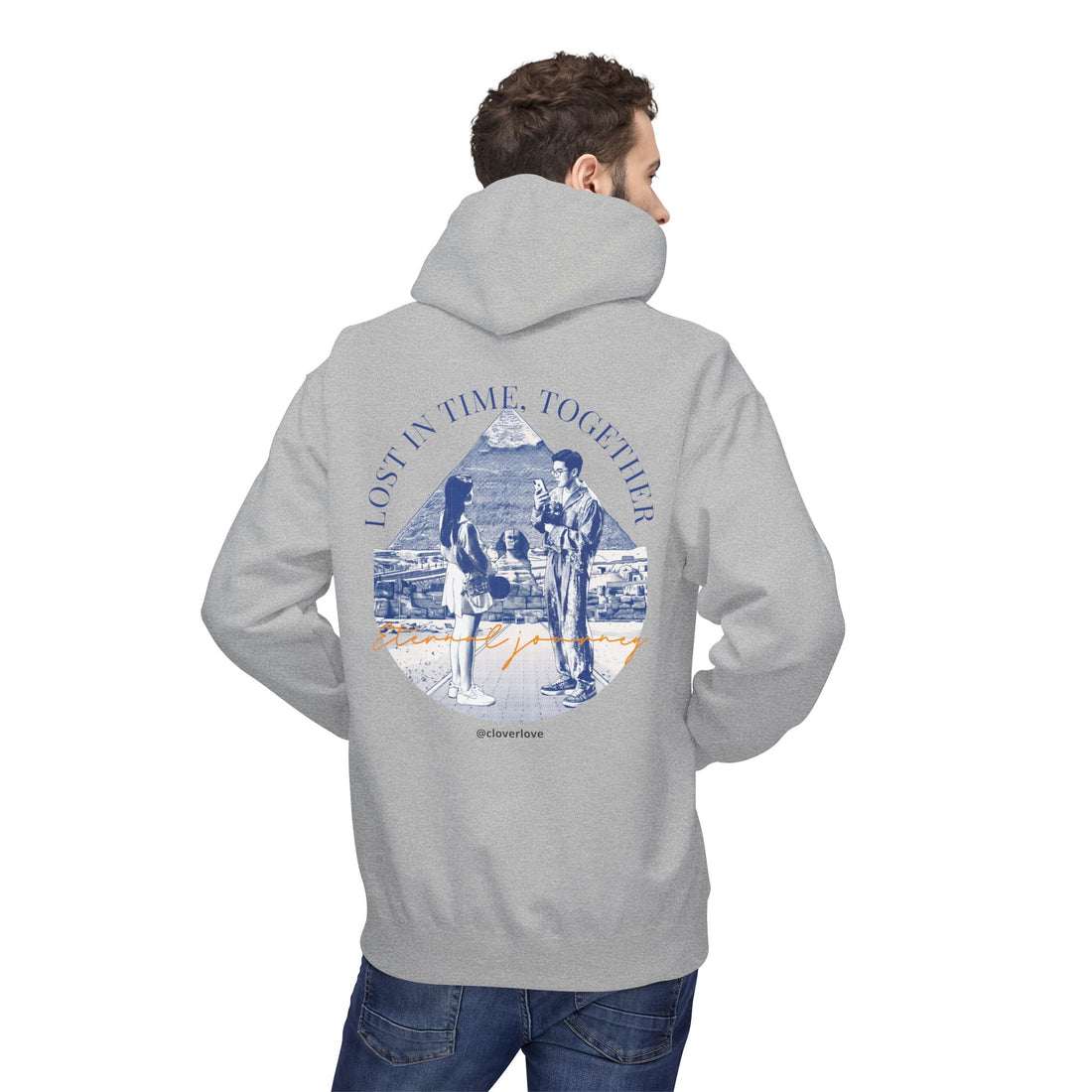 Vintage Reise Hoodie | Pärchen Wahrzeichen Grafik Sweatshirt