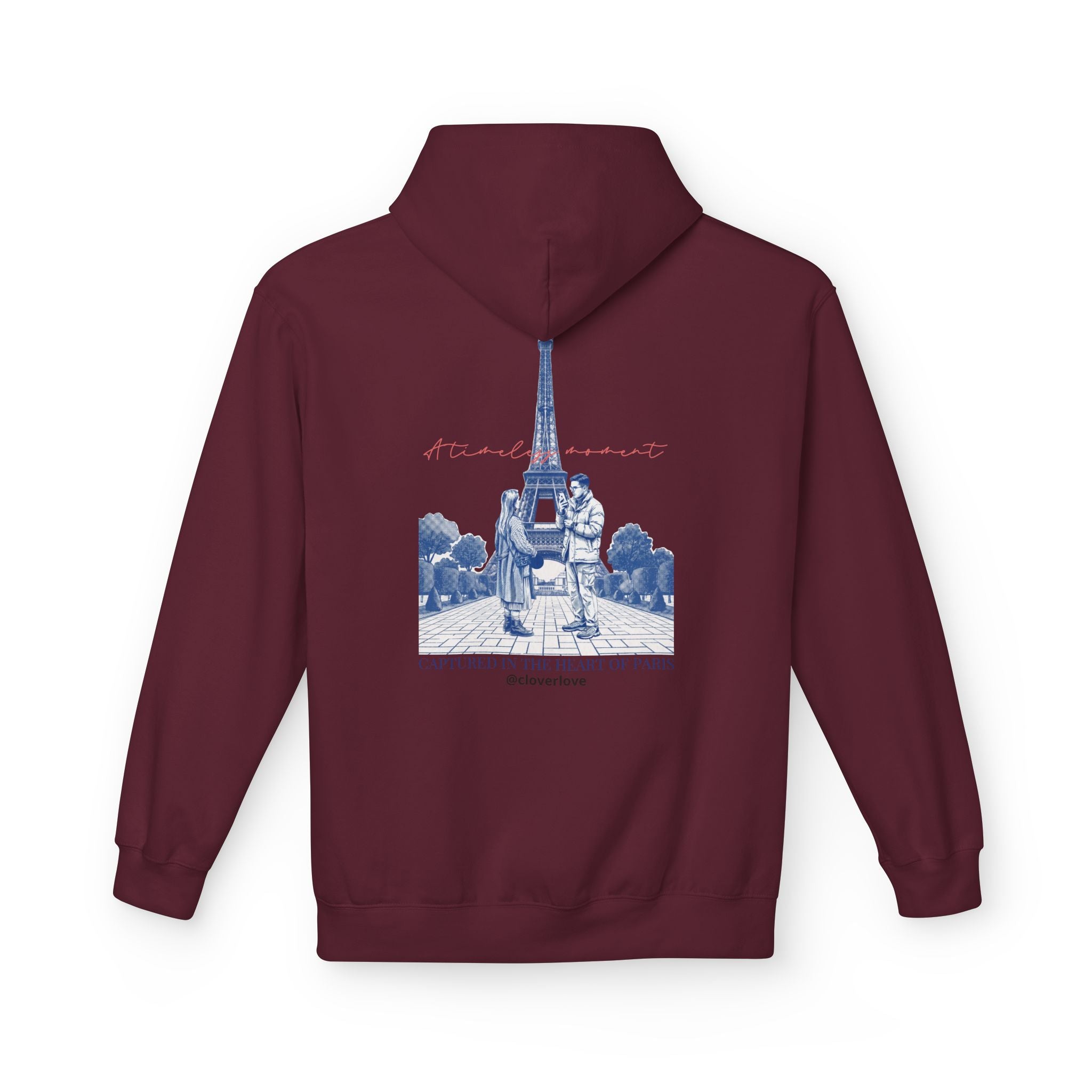 Paris Eiffelturm Hoodie | Romantisches Reise-Grafik-Sweatshirt
