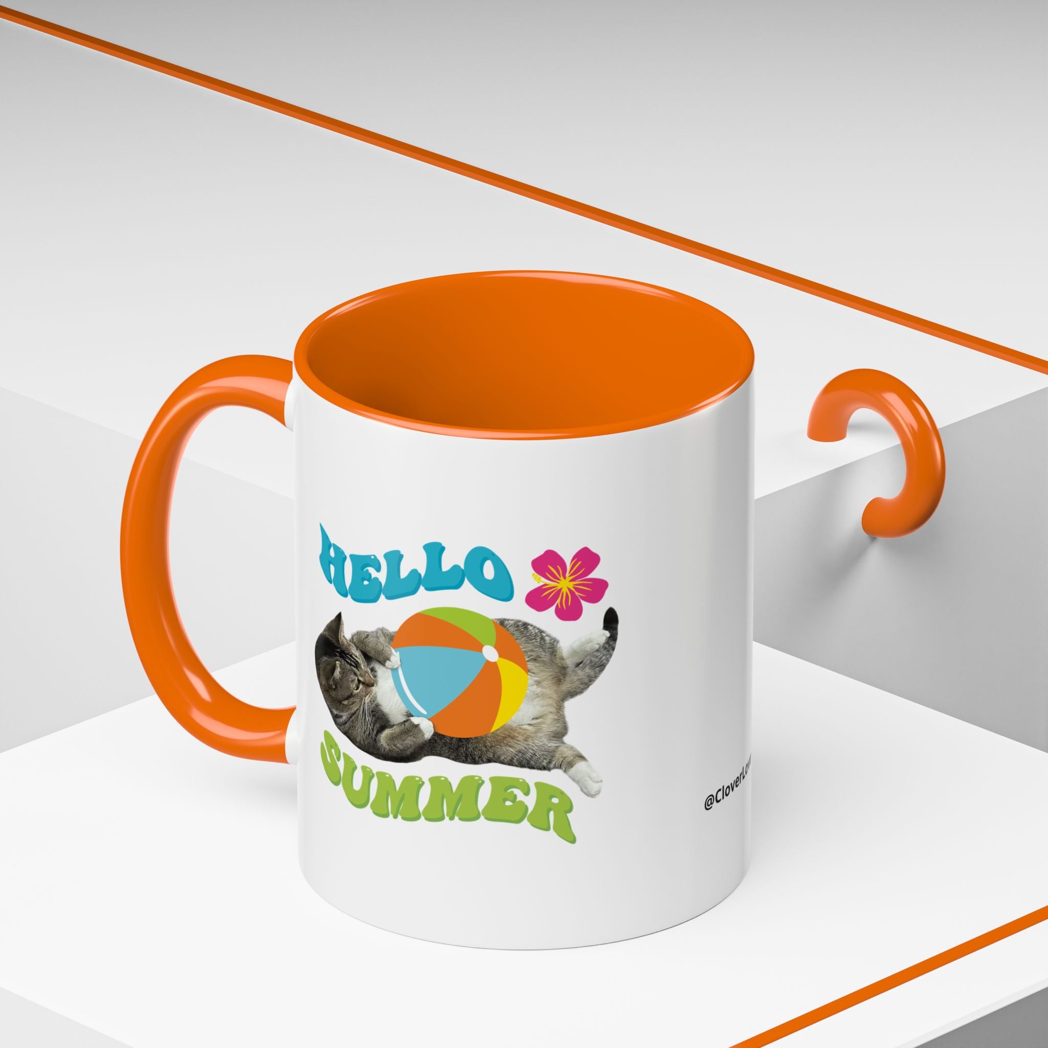 Retro Custom Cat Mug | Personalized Pet Photo Coffee Cup With Custom Text
