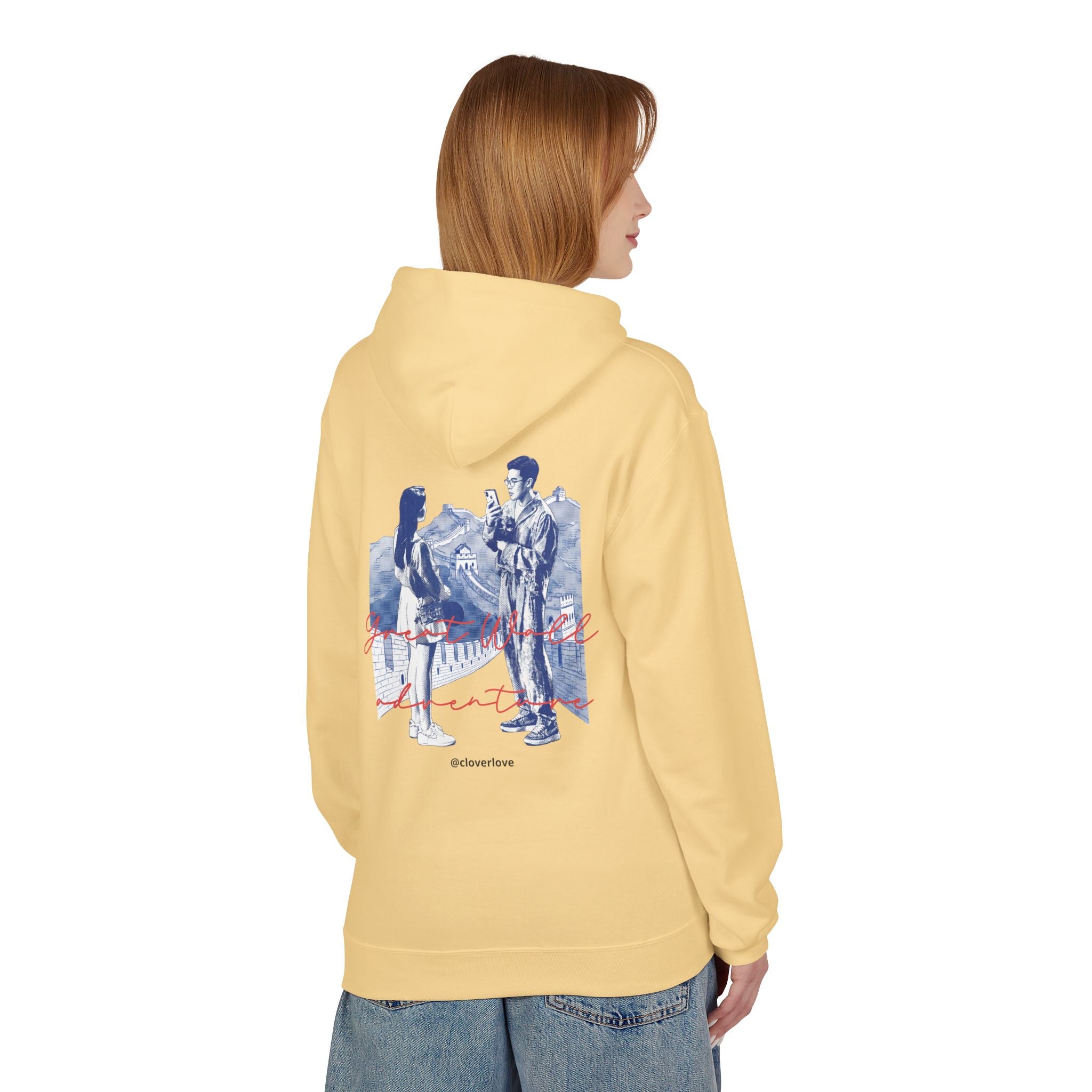 Abenteuer-Kapuzenpulli "Große Mauer" – Sommer-Fernweh-Sweatshirt