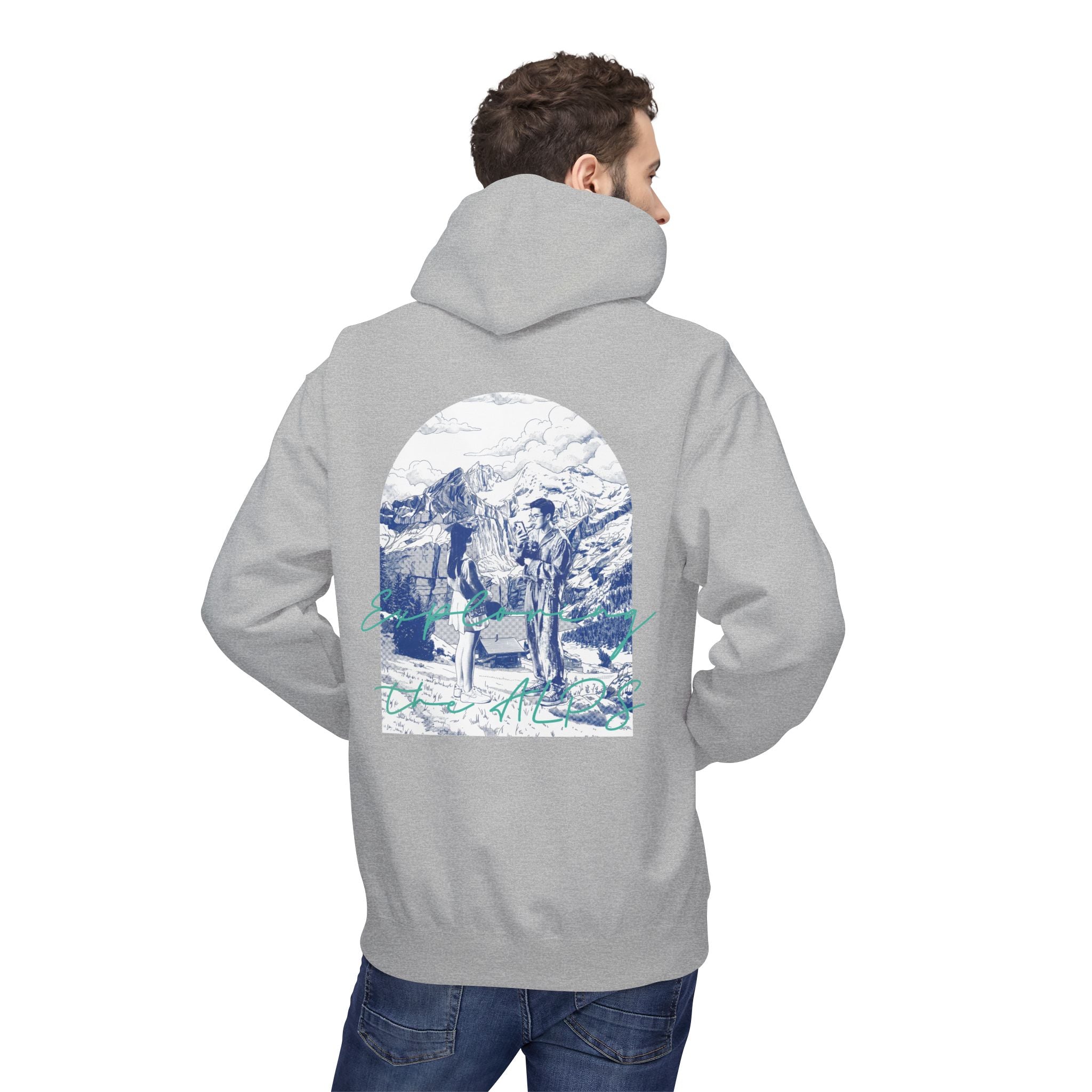 Mountain Travel Hoodie | Adventure Landscape Graphic Pullover