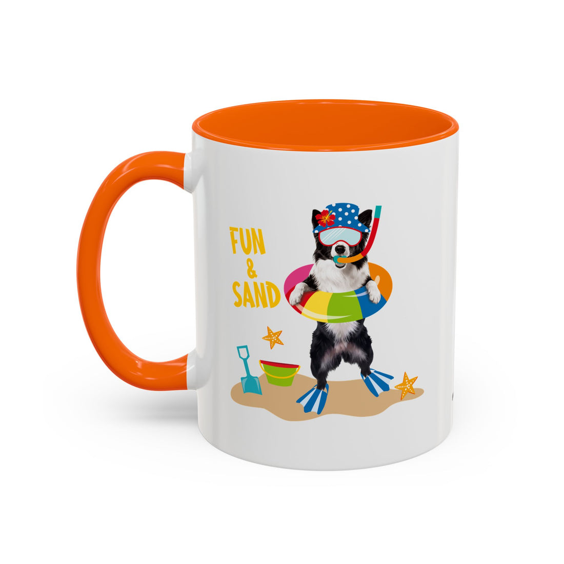 Sommer Tauchhund Tasse | Personalisierte Hundefoto Kaffeetasse mit individuellem Text