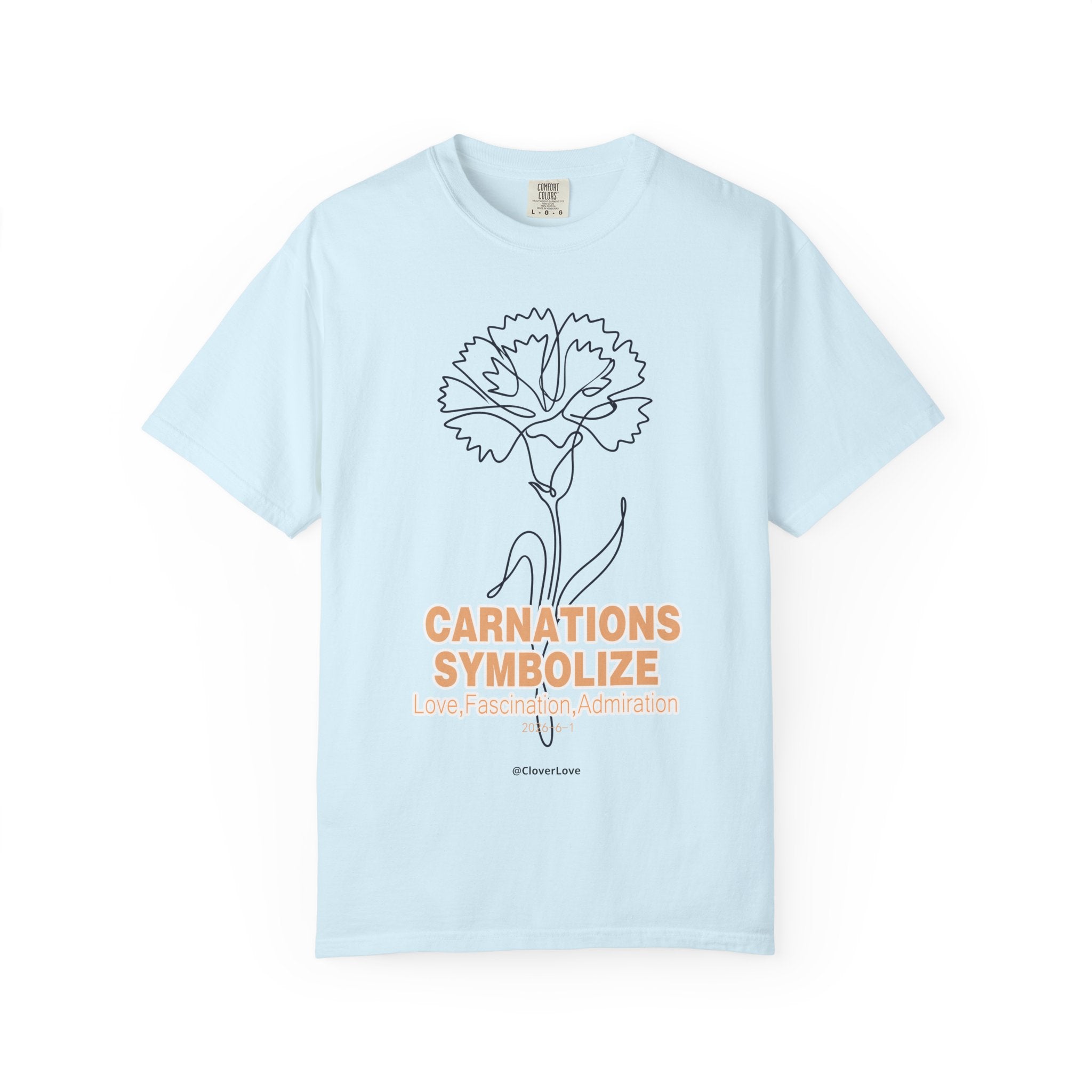 Carnation Flower T-Shirt - Birth Flower Shirt for Women, Flower Lover Gift
