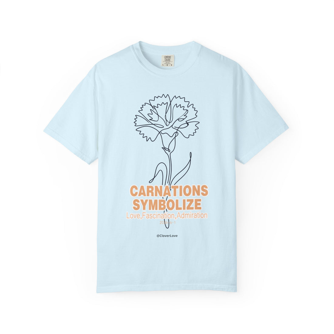 Carnation Flower T-Shirt - Birth Flower Shirt for Women, Flower Lover Gift
