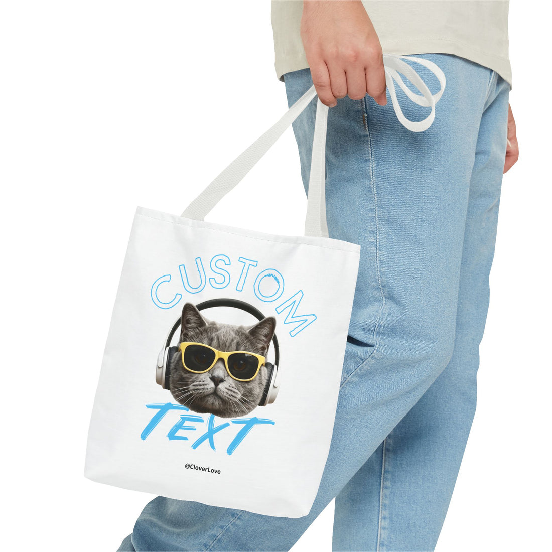 Summer Chill Cat Tote Bag | Funny Cat Lover Beach Bag