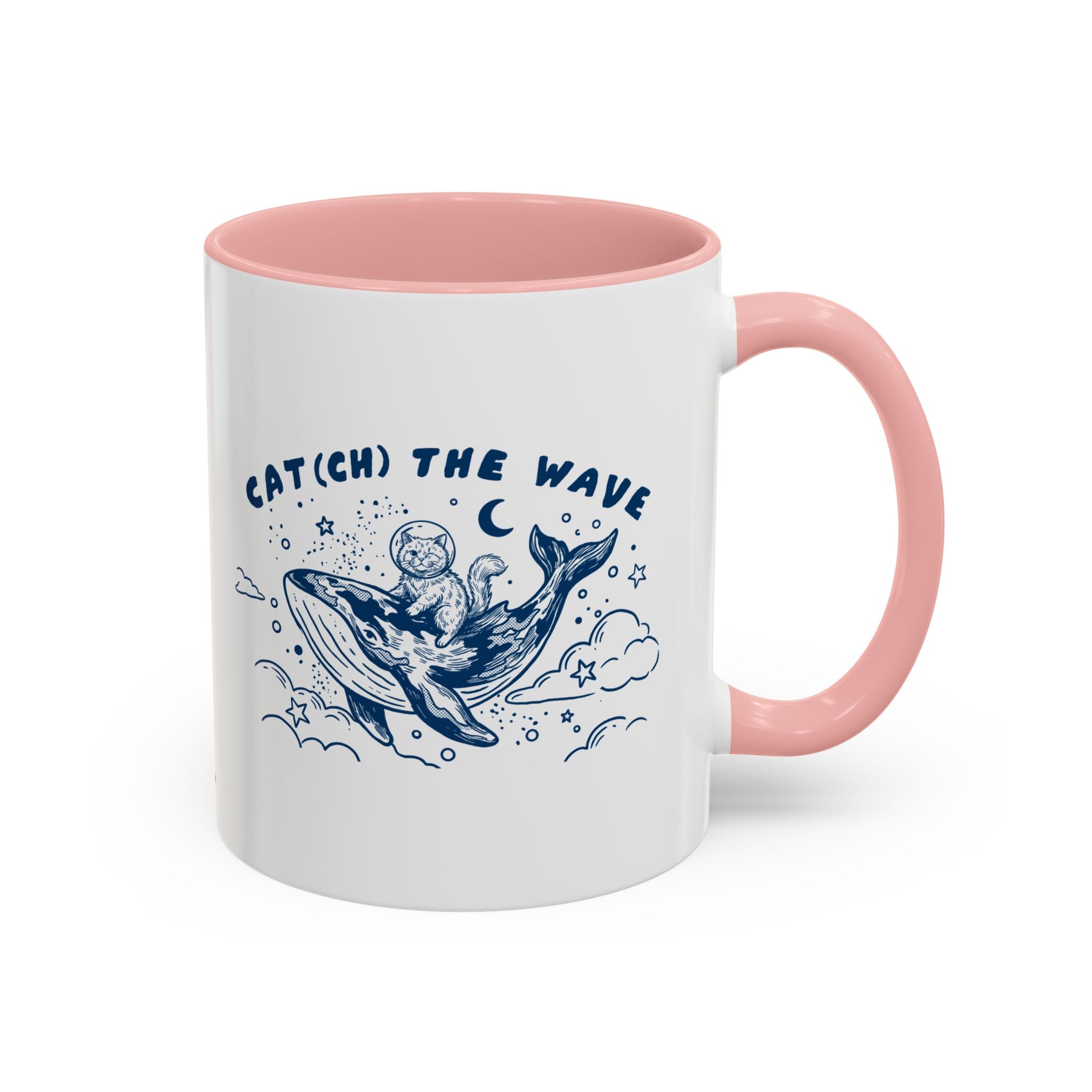 Cat's Wave Adventure Mug - Cute Cat Whale Ocean Coffee Cup