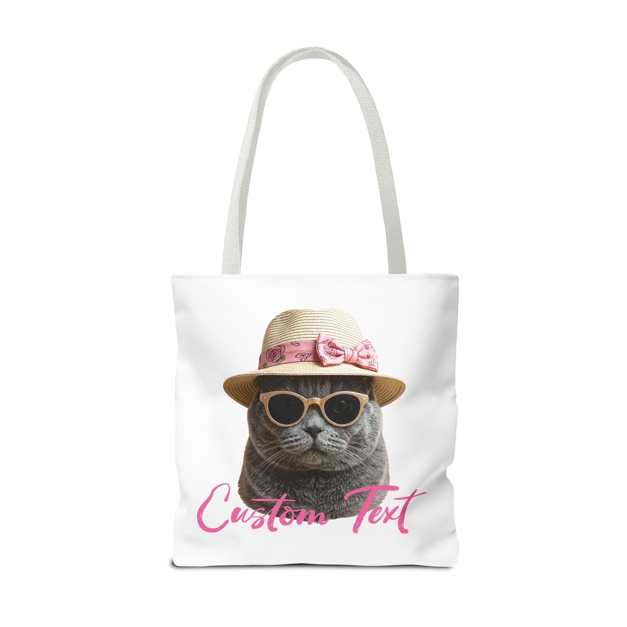 Summer Cat Tote Bag | Personalized Cat Photo Canvas Bag