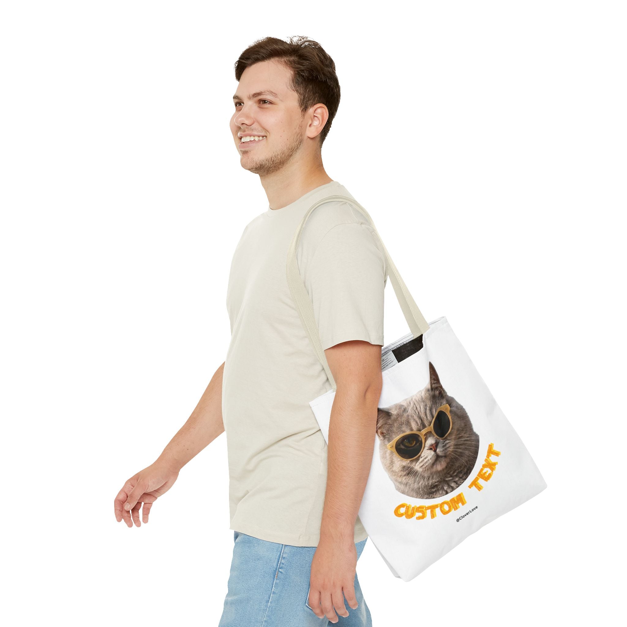 Summer Cat Tote Bag | Funny Cat Lover Beach Canvas Bag