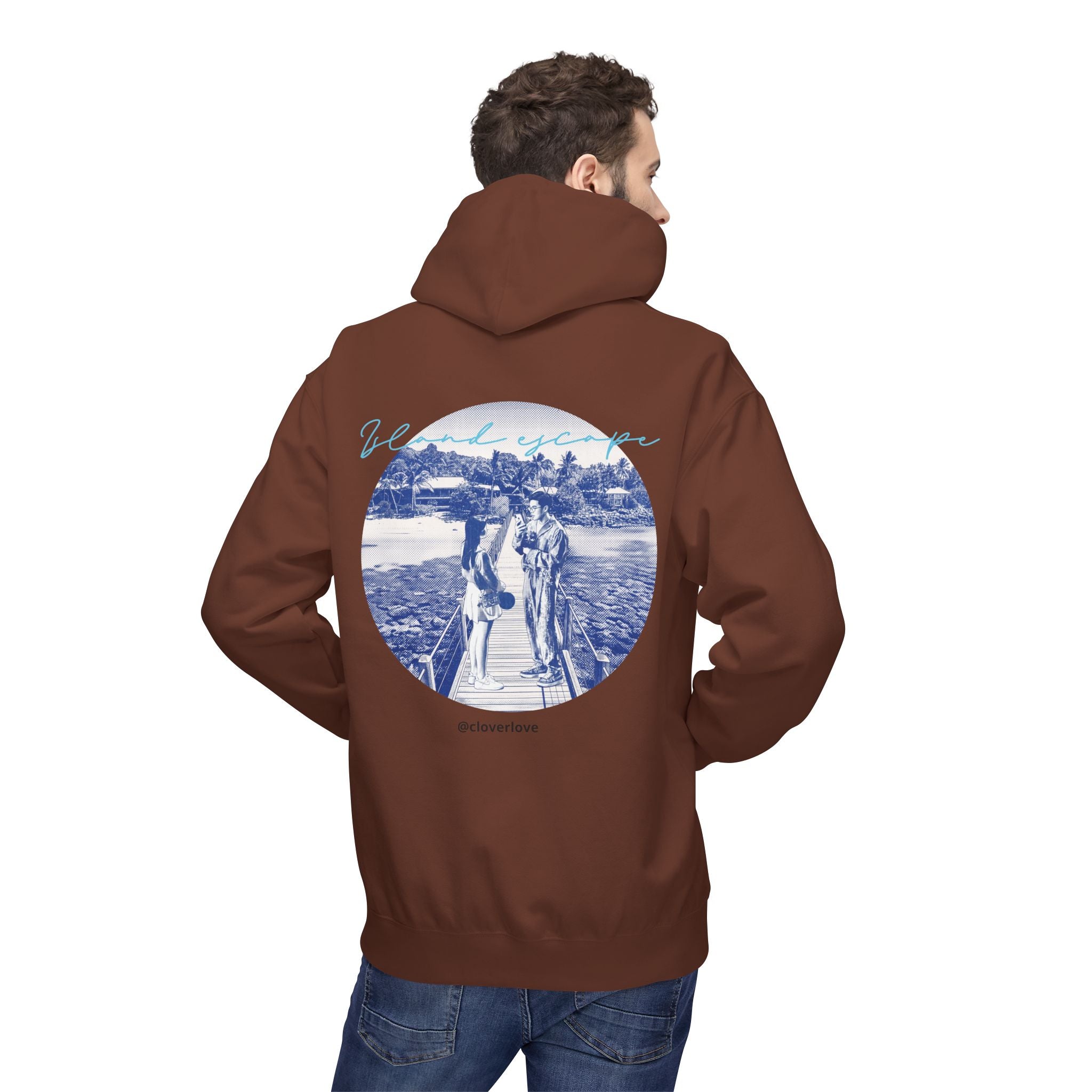 Kapuzenpulli für den Tropenurlaub | Romantisches Strandreise-Grafik-Sweatshirt