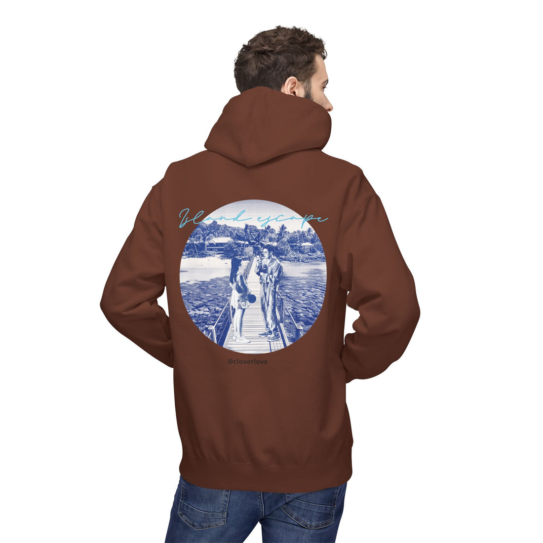 Kapuzenpulli für den Tropenurlaub | Romantisches Strandreise-Grafik-Sweatshirt