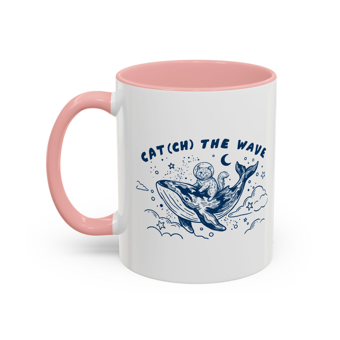 Cat's Wave Adventure Mug - Cute Cat Whale Ocean Coffee Cup