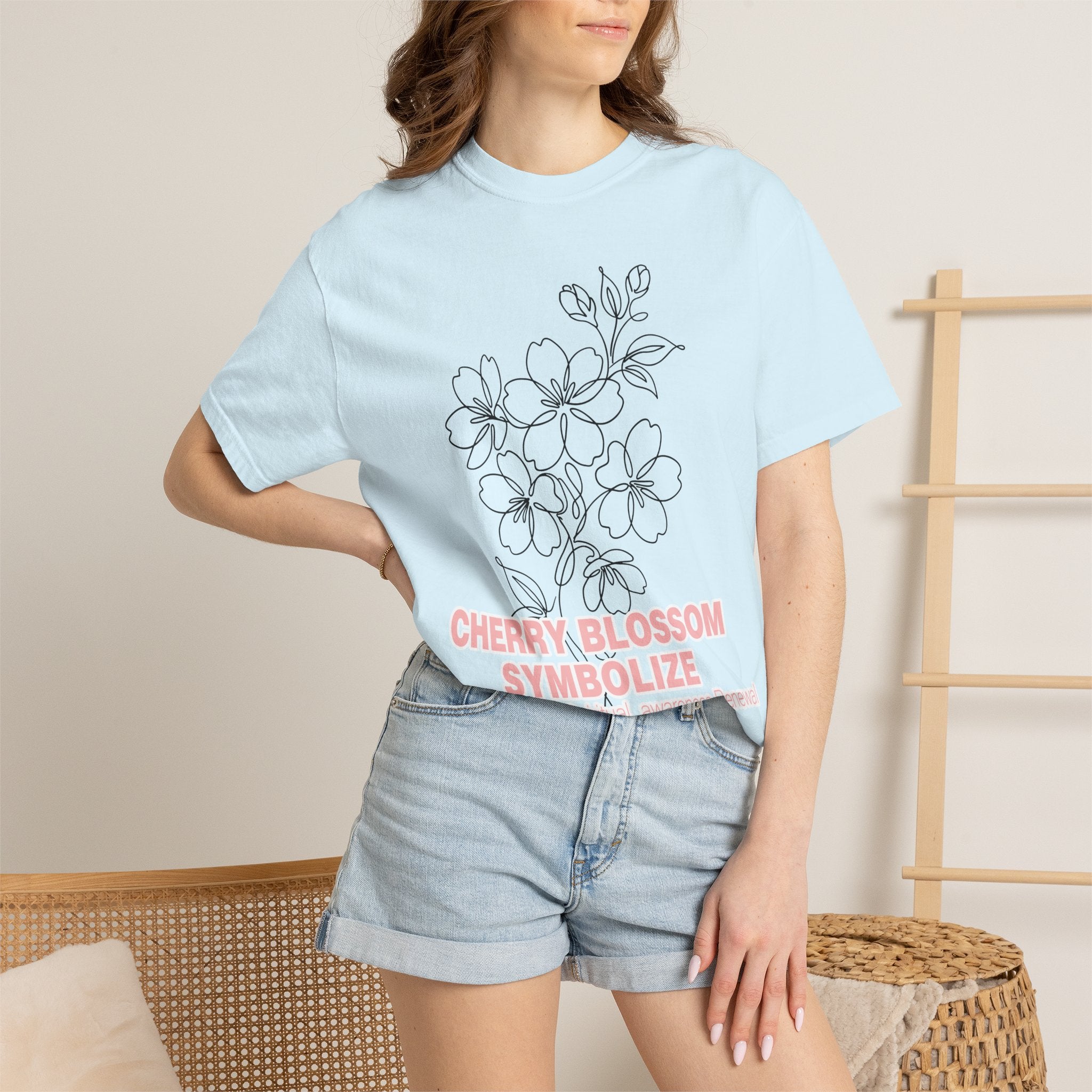 Cherry Blossom Flower T-Shirt - Sakura Botanical Graphic Shirt