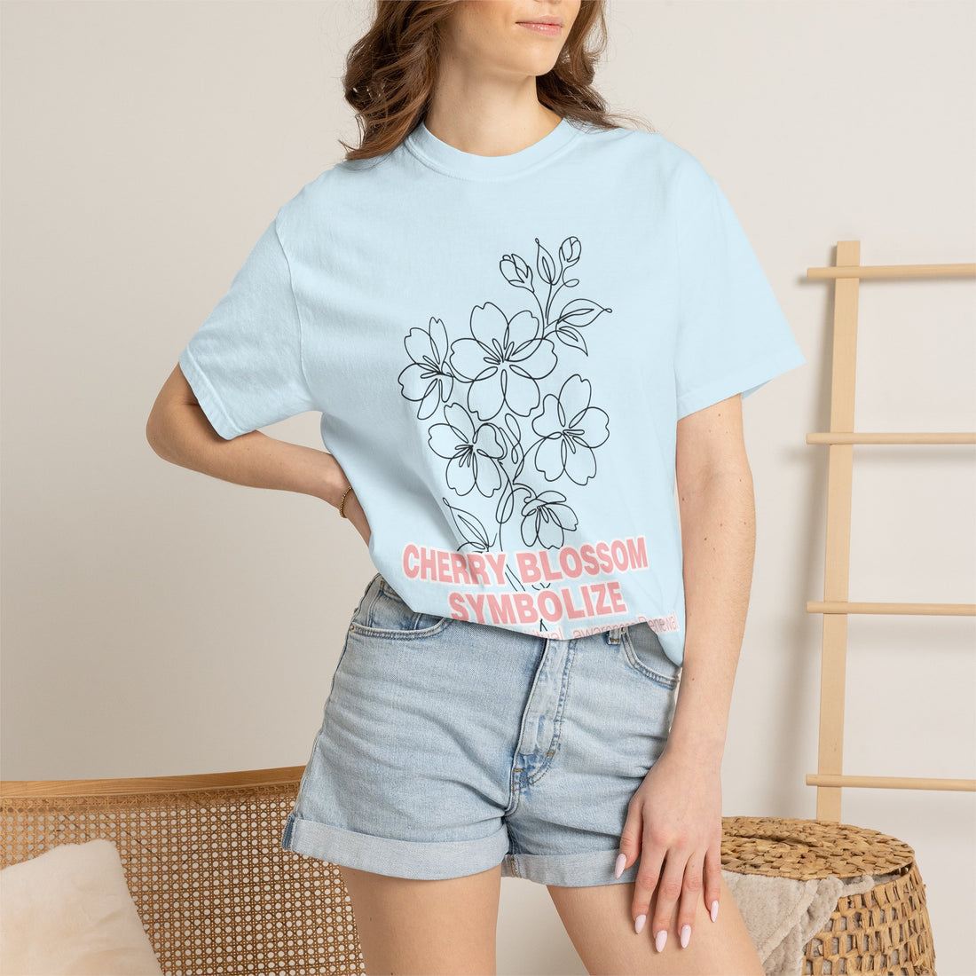 Cherry Blossom Flower T-Shirt - Sakura Botanical Graphic Shirt