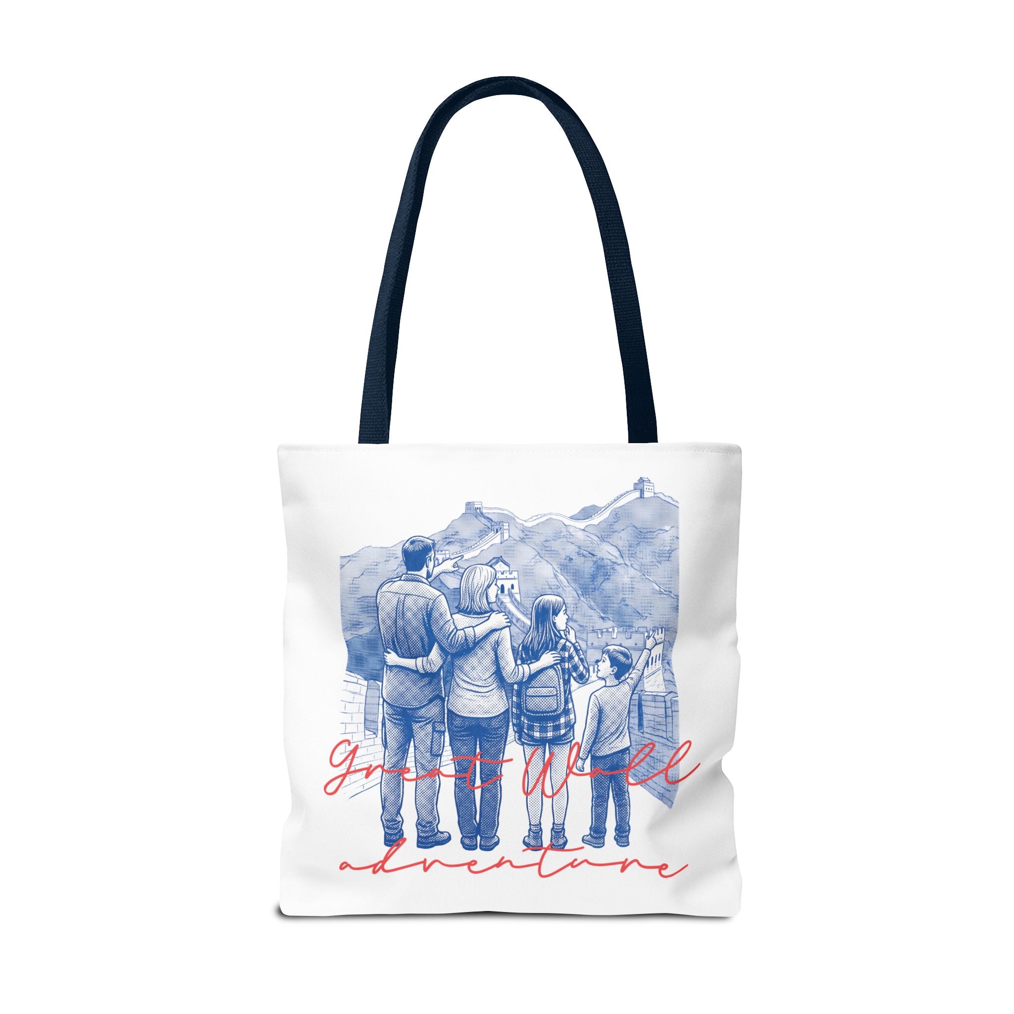Great Wall of China Tote Bag, Family Travel Souvenir Bag, Landmark Canvas Tote