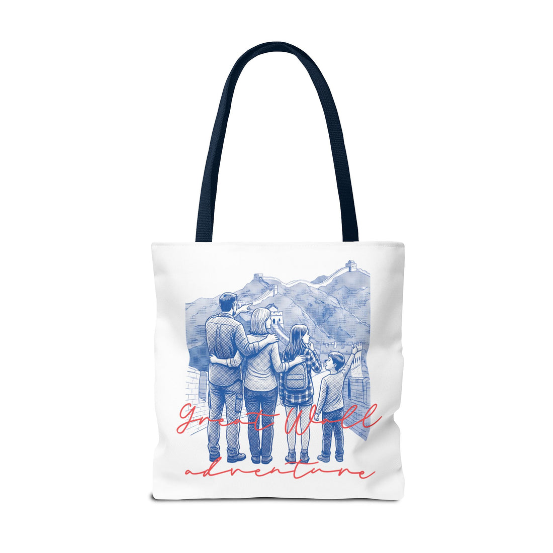 Great Wall of China Tote Bag, Family Travel Souvenir Bag, Landmark Canvas Tote