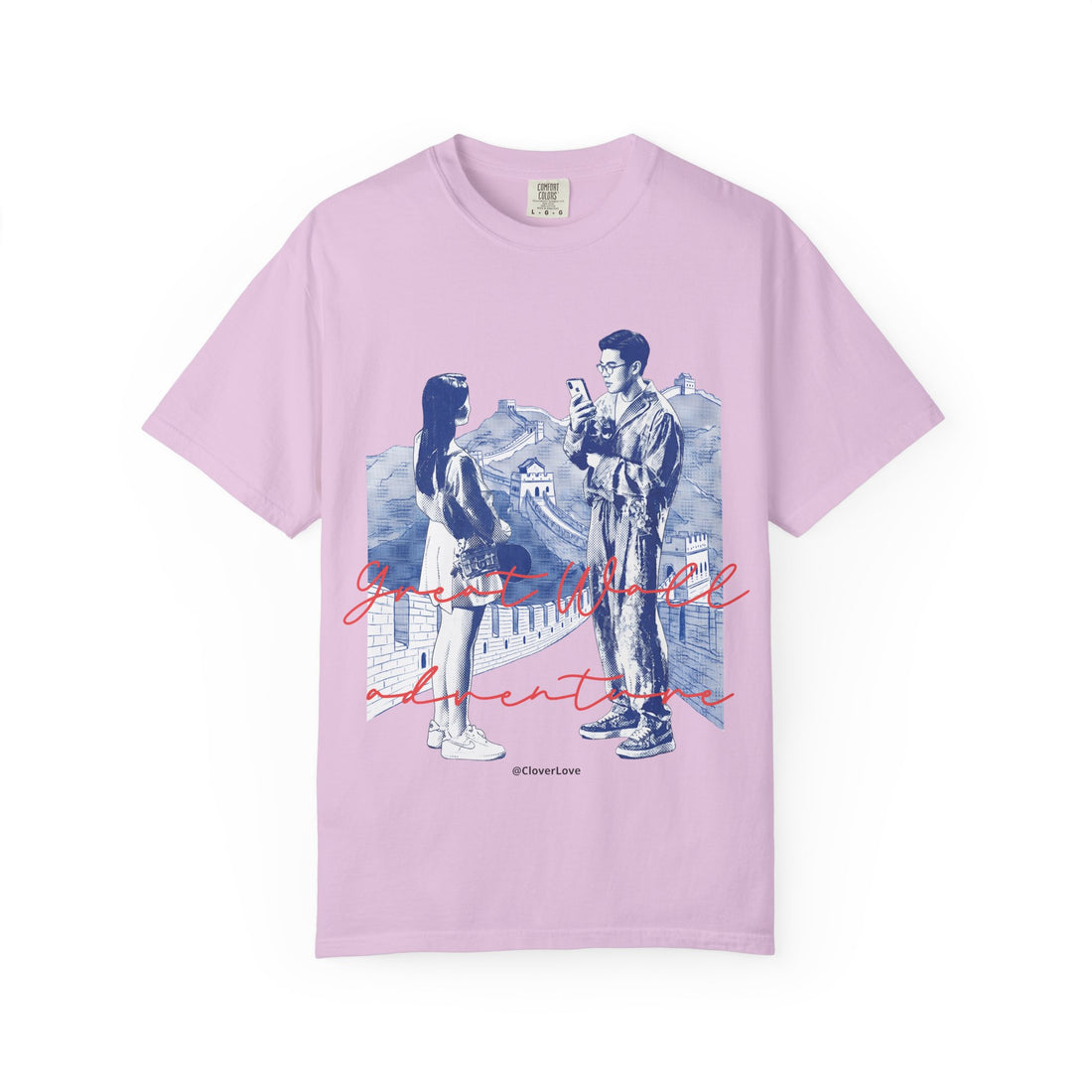 Custom Great Wall Travel Memory T-Shirt - Couple Vacation Gift