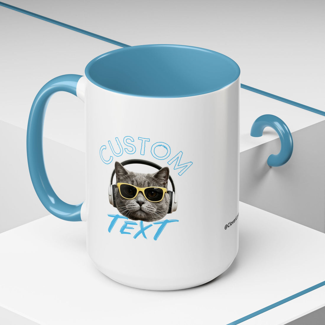 Chill Cat Summer Mug | Personalized Cat Photo Coffee Cup With Custom Text