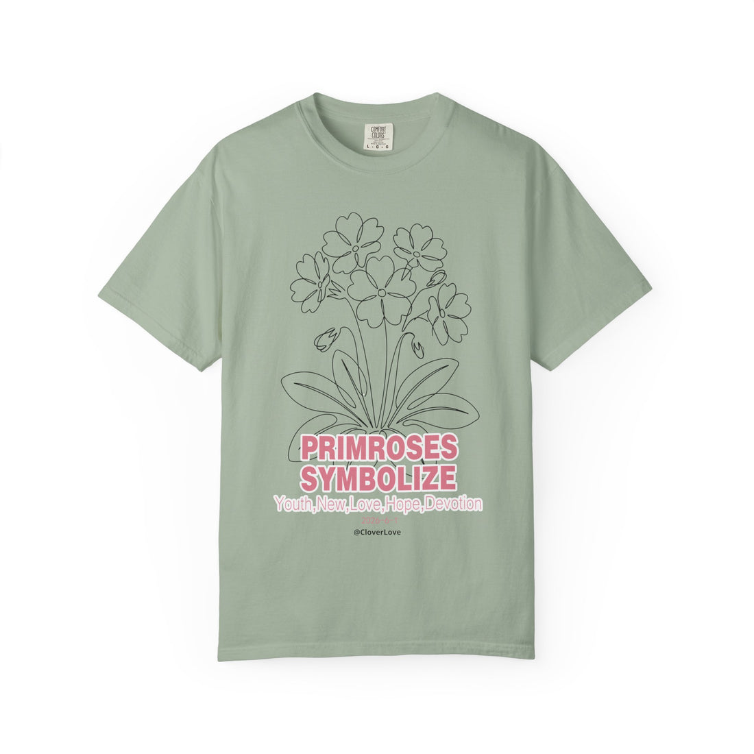 Primrose Flower T-Shirt - Botanical Graphic Shirt for Flower Lovers
