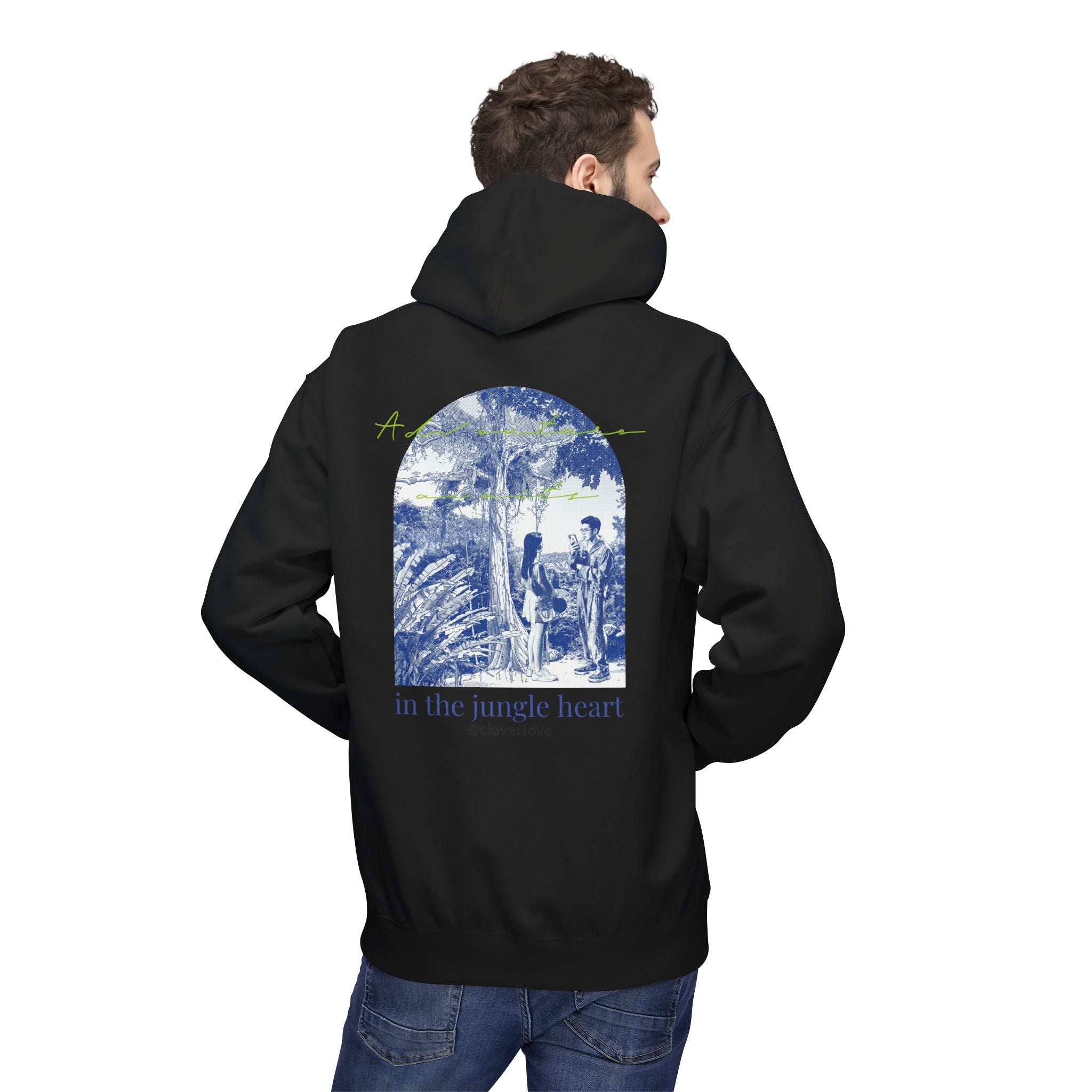 Dschungel-Abenteuer Hoodie – Vintage Tropical Travel Grafik Pullover Sweatshirt