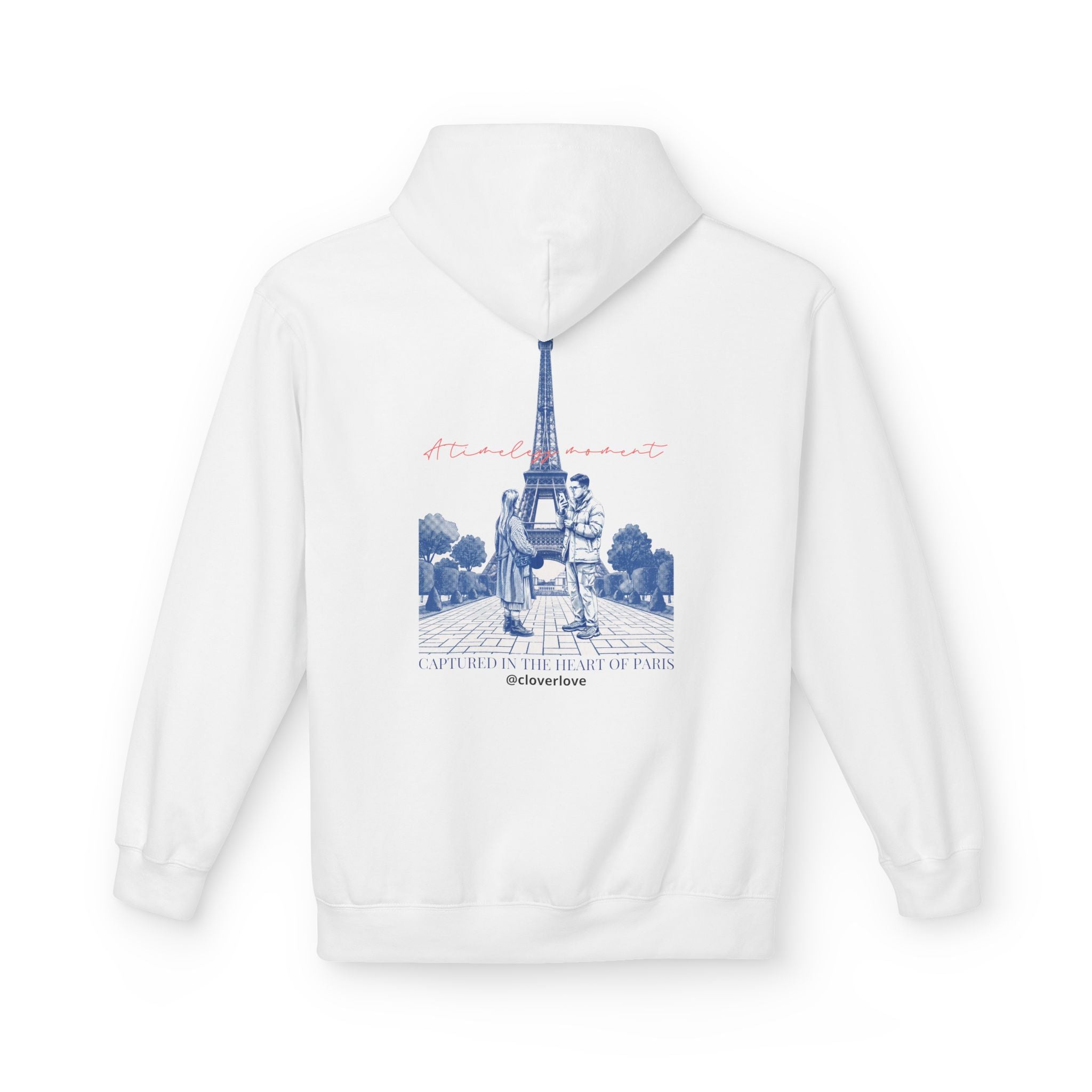 Paris Eiffelturm Hoodie | Romantisches Reise-Grafik-Sweatshirt