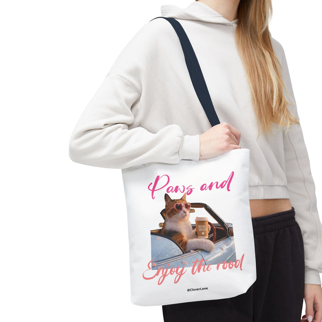 Cute Cat Tote Bag | Custom Cat Photo Personalized Canvas Bag