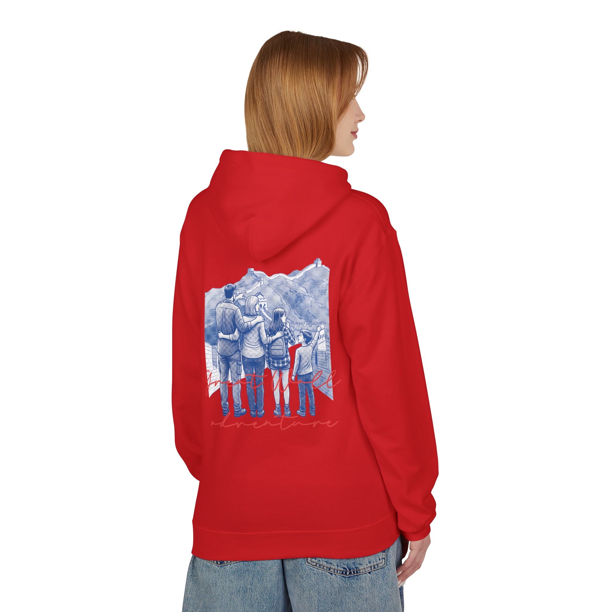 Great Wall Family Adventure Hoodie – Vintage Travel Landmark Graphic Pullover Sweatshirt
