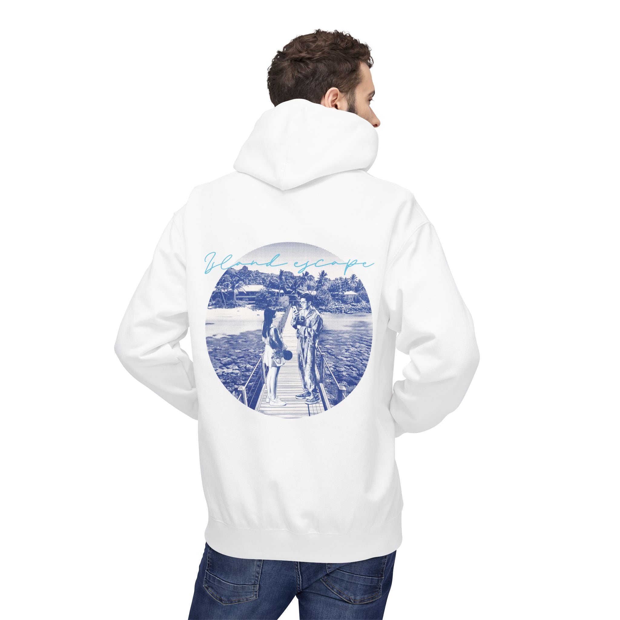 Tropical Vacation Hoodie | Romantic Beach Travel Graphic Sweatshirt