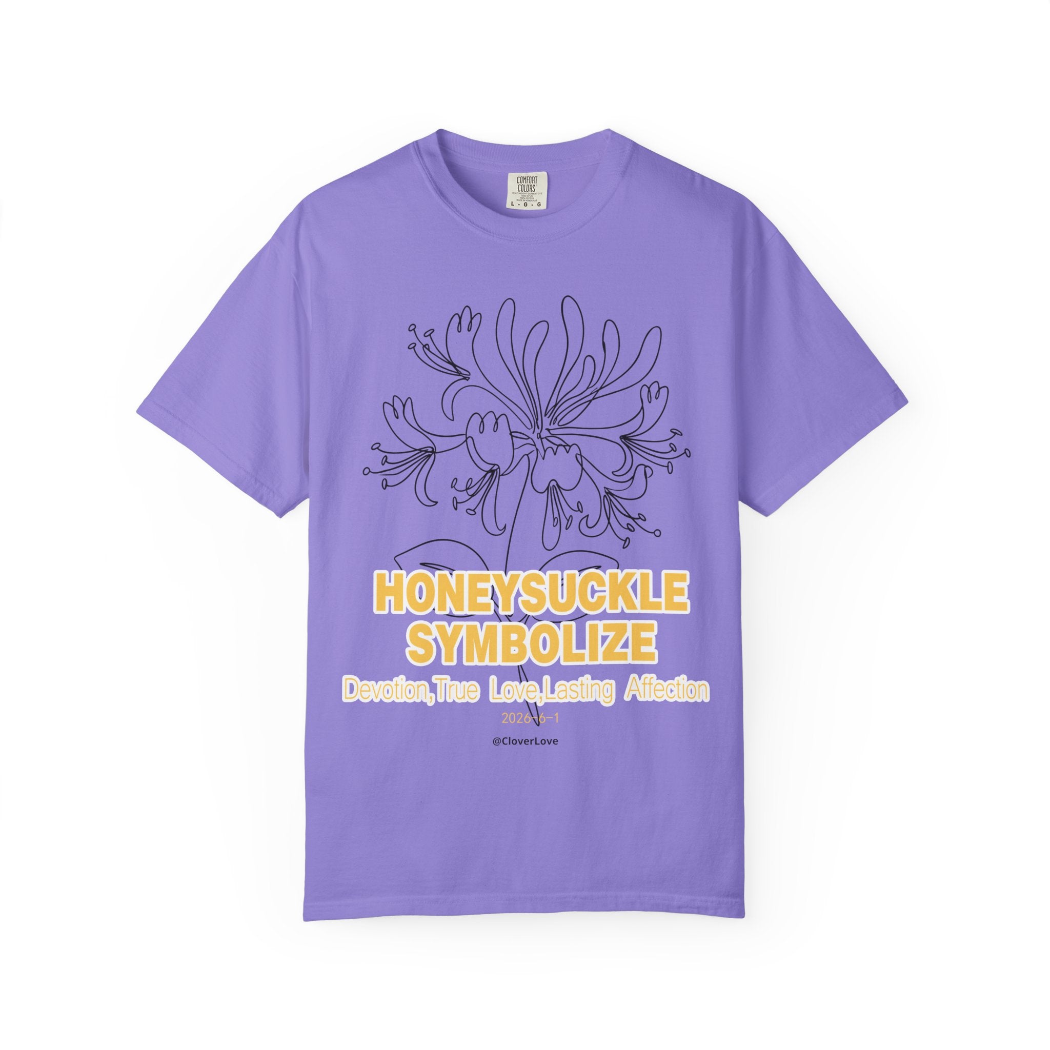 Honeysuckle Flower T-Shirt - Botanical Graphic Shirt for Flower Lovers