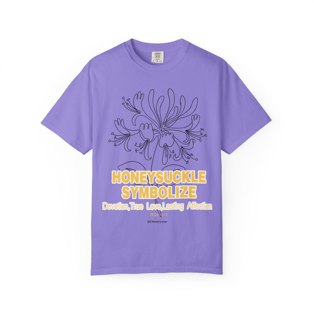 Honeysuckle Flower T-Shirt - Botanical Graphic Shirt for Flower Lovers