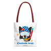 Custom Dog Tote Bag | Personalized Pet Photo Summer Canvas Bag