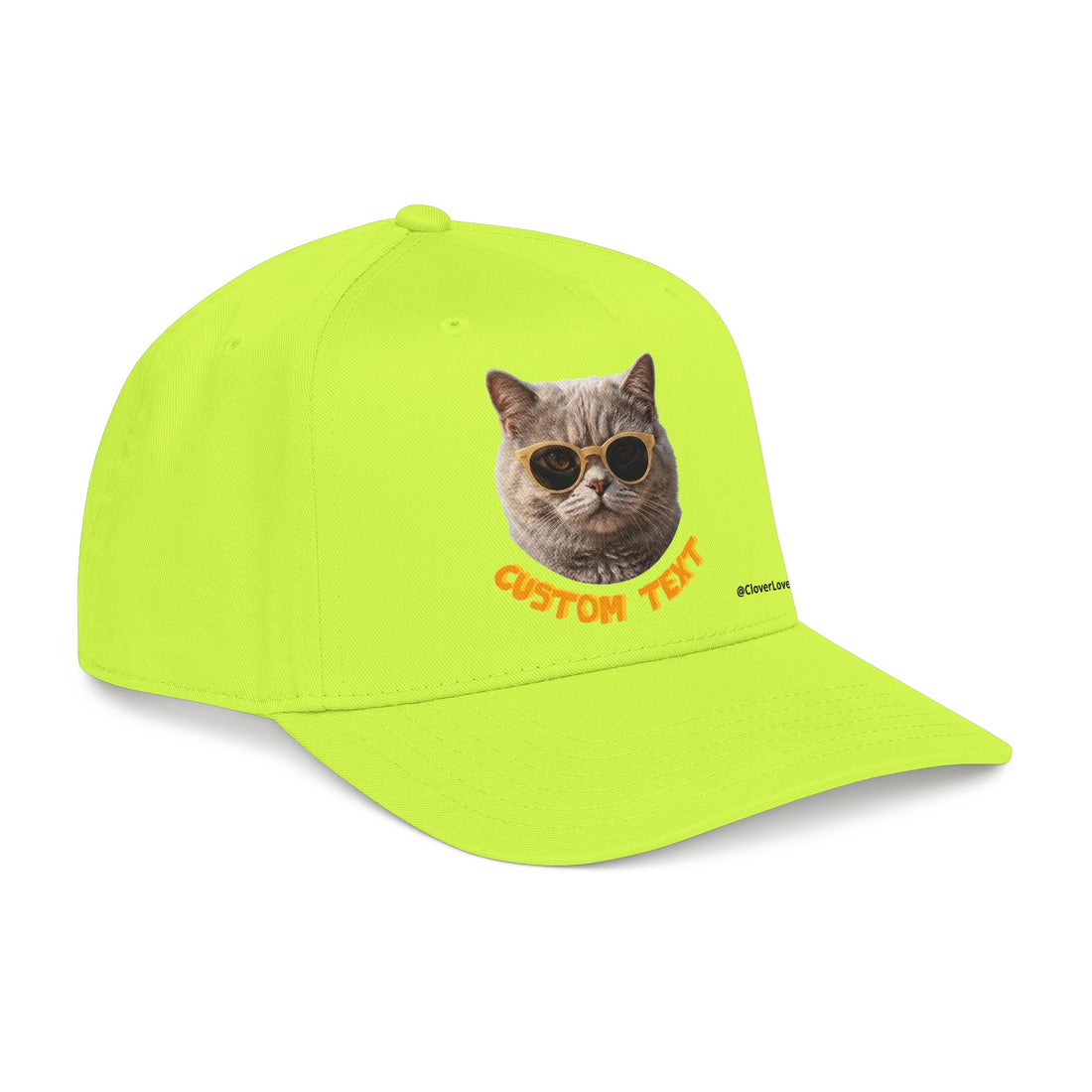 Custom Cat Baseball Cap, Personalized Summer Cat Hat with Sunglasses, Cute Pet Lover Gift