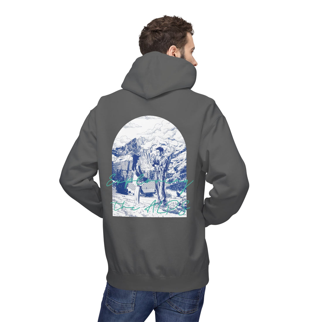 Mountain Travel Hoodie | Adventure Landscape Graphic Pullover