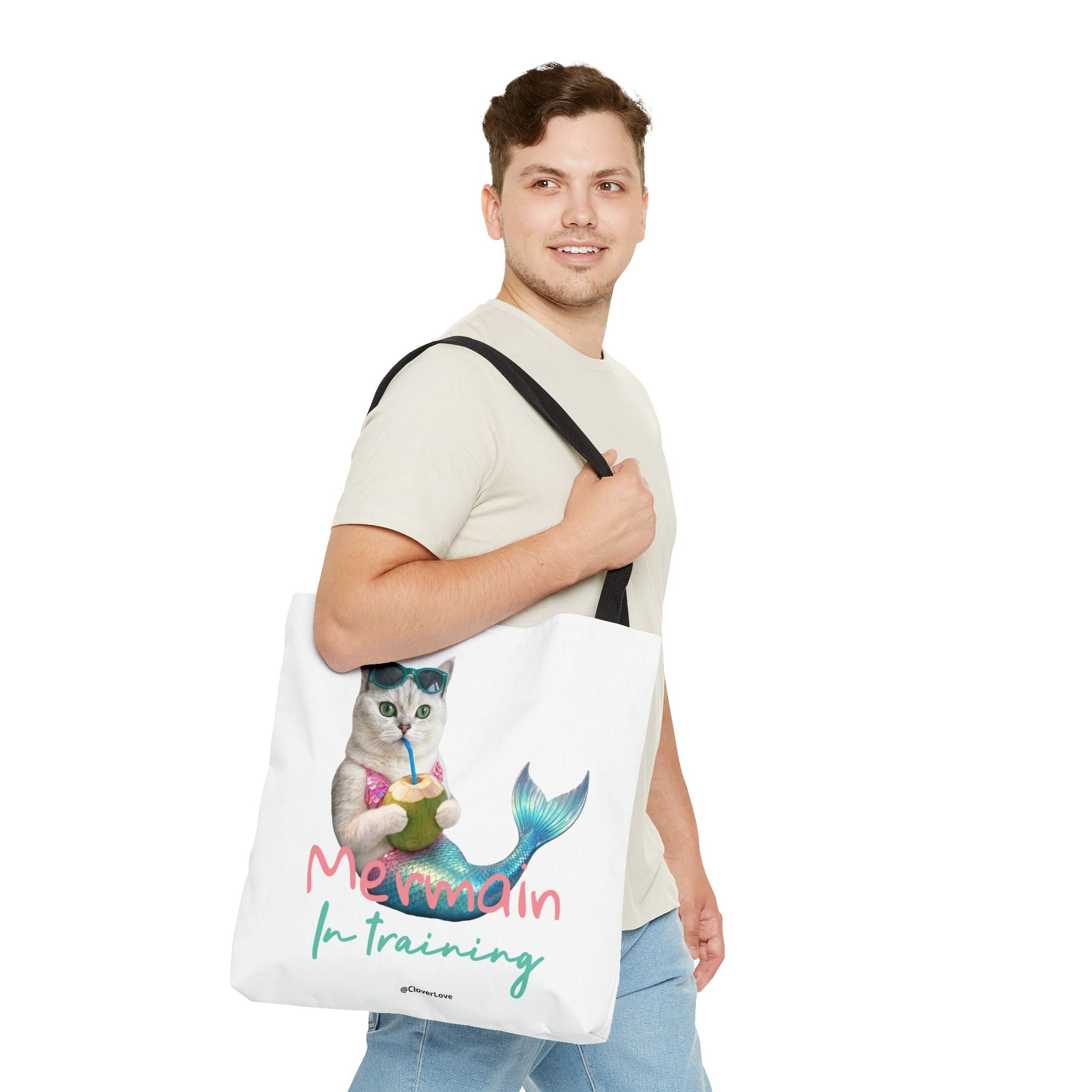 Custom Cat Tote Bag | Personalized Cat Photo Summer Canvas Bag